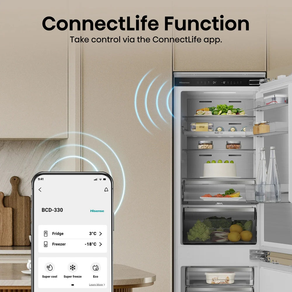 Hisense RB5B250SSWC1 Integrated 60/40 Total No Frost Smart Fridge Freezer