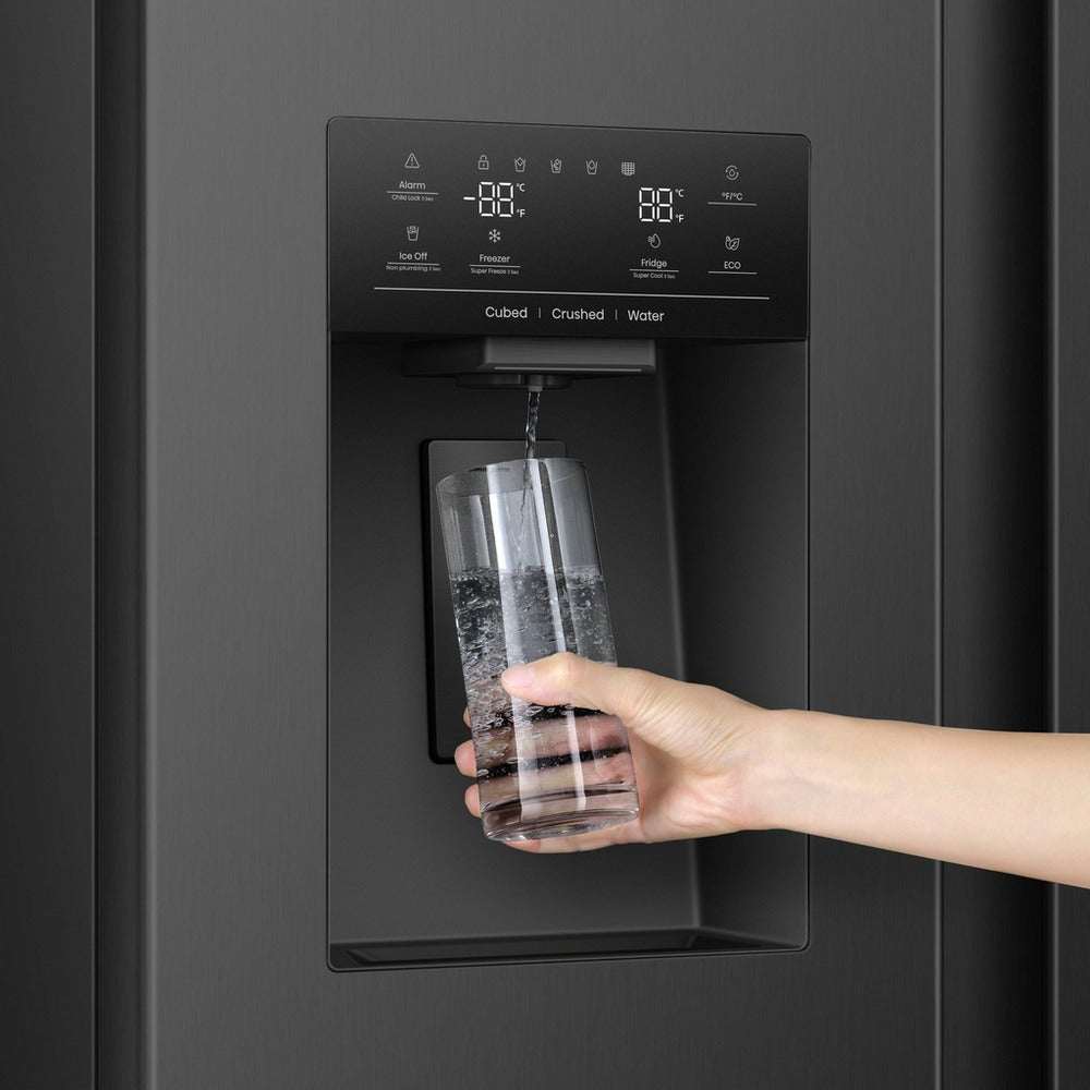 Hisense RS5P528STBE PureFlat Non Plumbed Total No Frost American Fridge Freezer Black