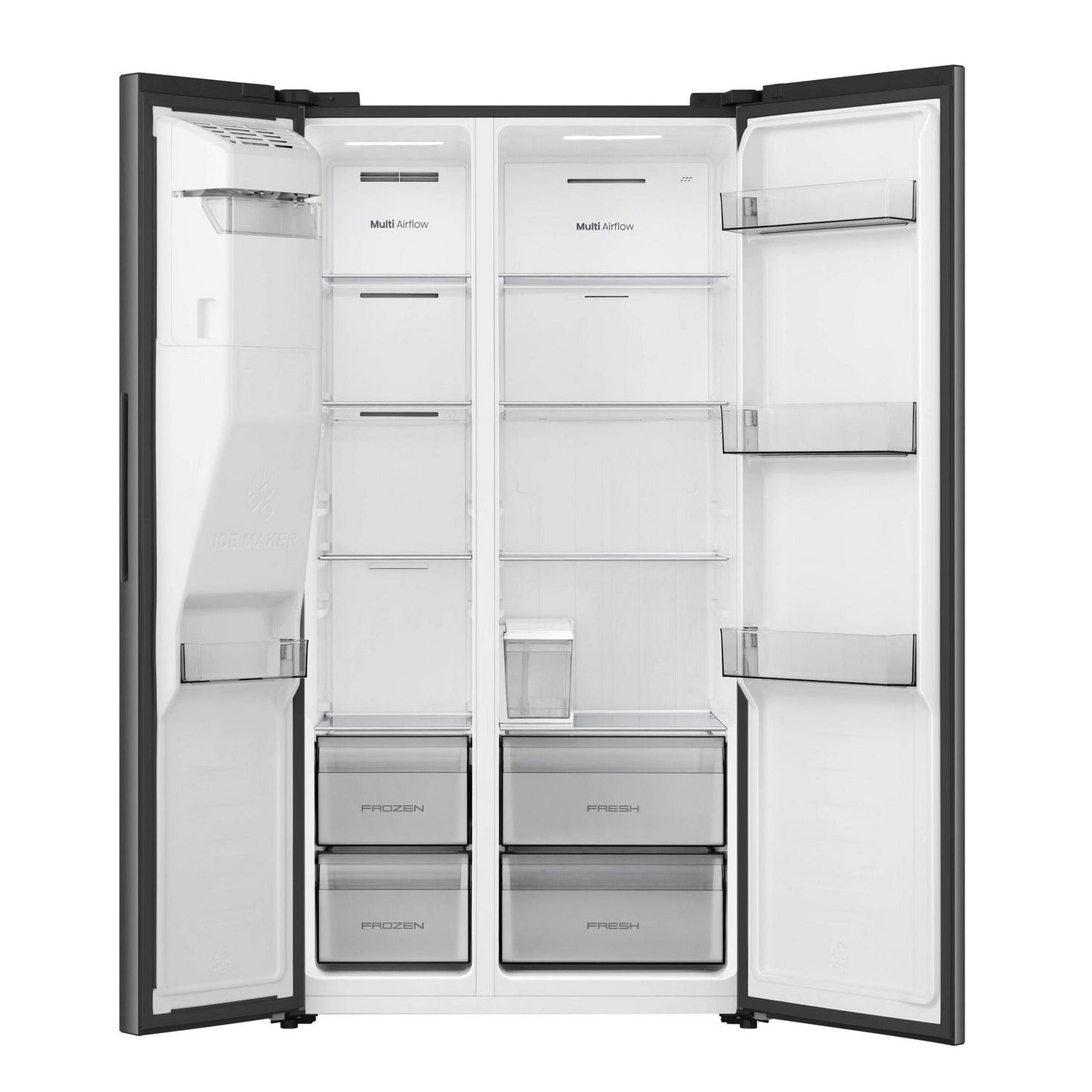 Hisense RS5P528STBE PureFlat Non Plumbed Total No Frost American Fridge Freezer Black
