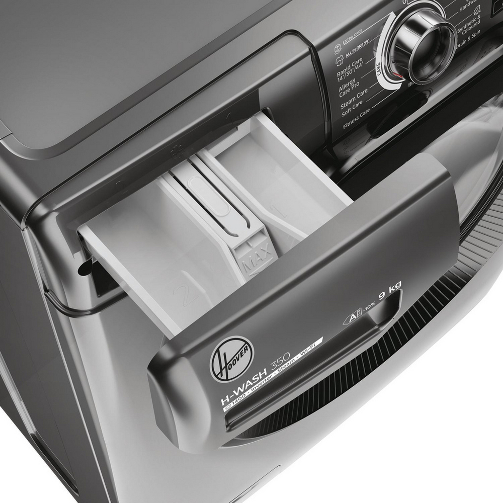 Hoover H3WPS496TAMBR68 H-Wash 350 9kg 1400 Spin Front Loading Washing Machine Graphite