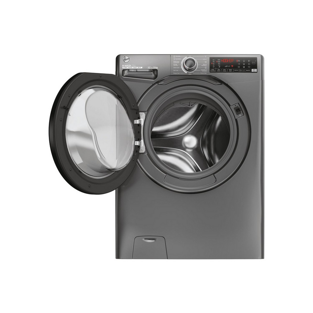 Hoover H3WPS496TAMBR68 H-Wash 350 9kg 1400 Spin Front Loading Washing Machine Graphite