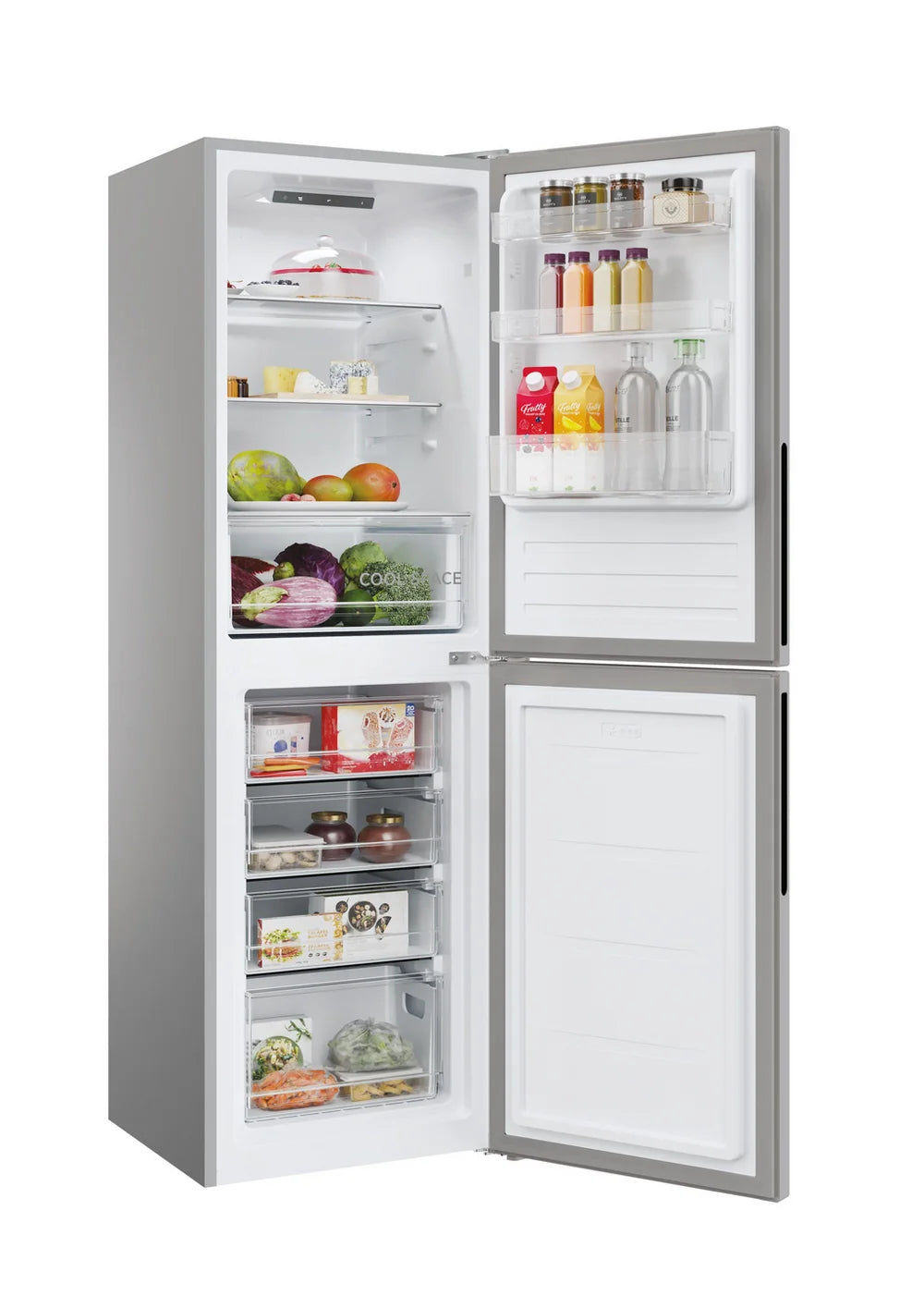 Hoover HVT3CLECKIHS-1 55cm Low Frost Fridge Freezer Silver
