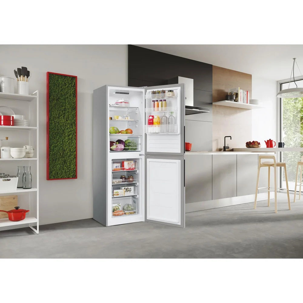 Hoover HVT3CLECKIHS-1 55cm Low Frost Fridge Freezer Silver