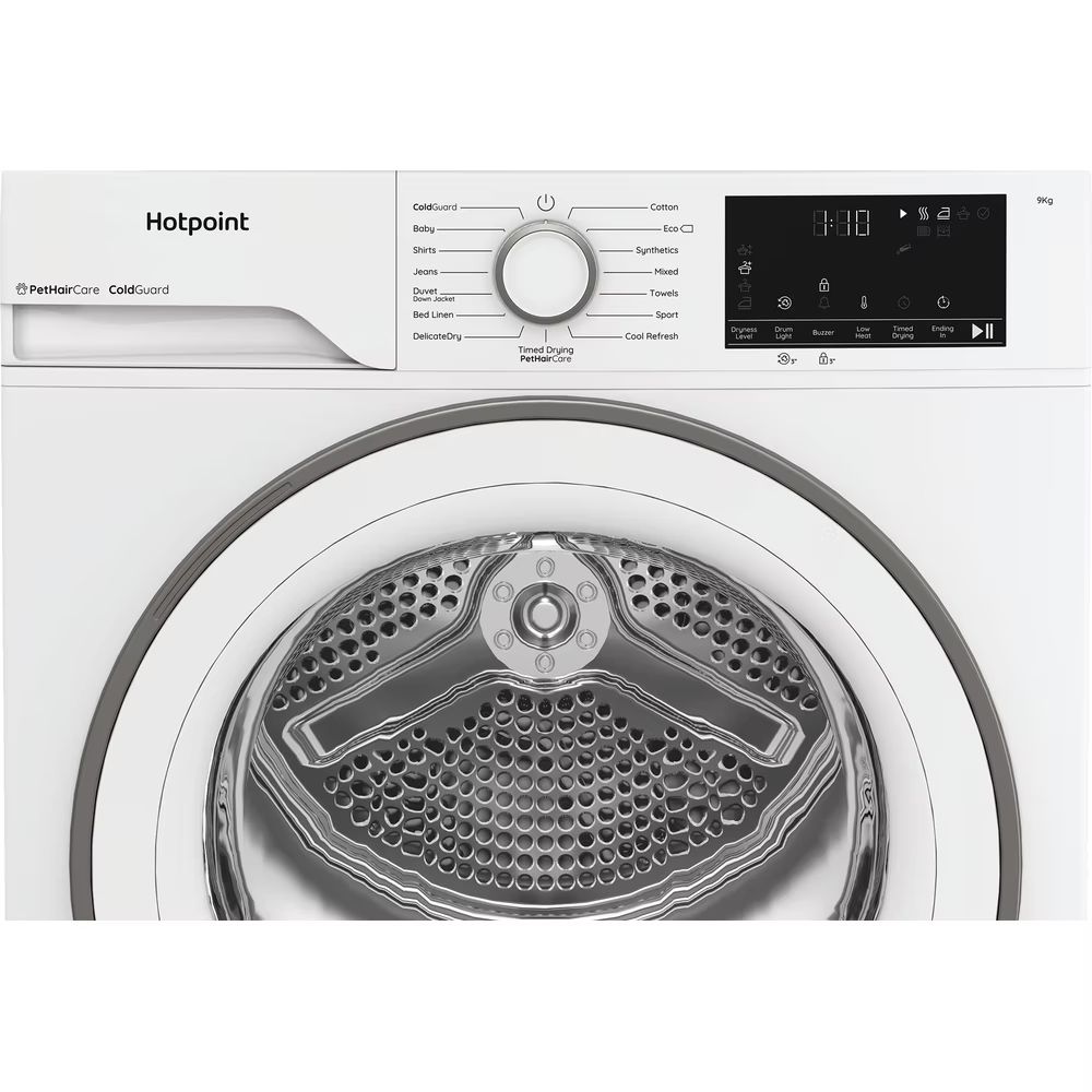 Hotpoint CHD93MWWUK 9KG Heat Pump Tumble Dryer with PetHairCare White