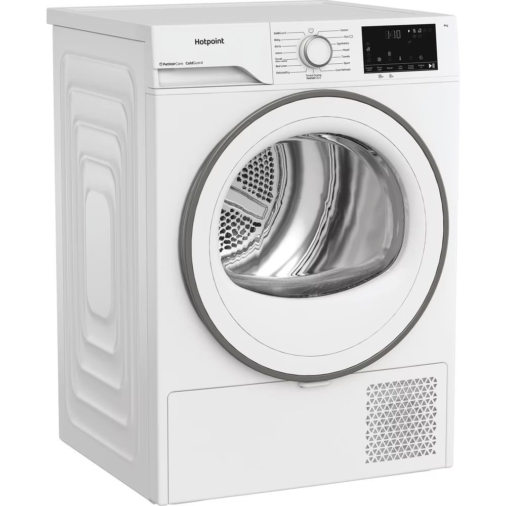 Hotpoint CHD93MWWUK 9KG Heat Pump Tumble Dryer with PetHairCare White
