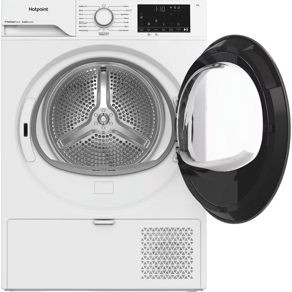 Hotpoint CHD93MWWUK 9KG Heat Pump Tumble Dryer with PetHairCare White