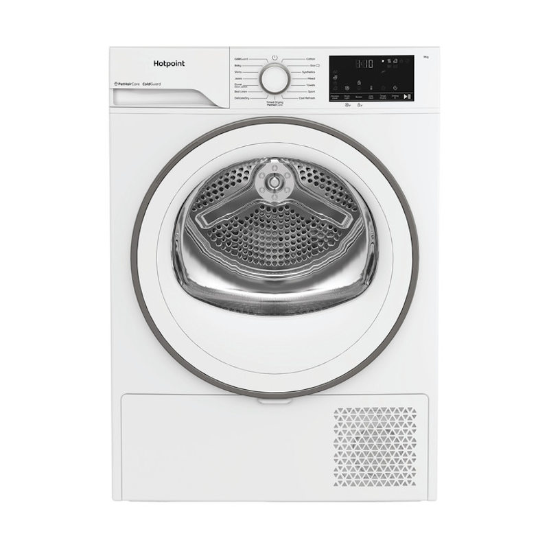 Hotpoint CHD93MWWUK 9KG Heat Pump Tumble Dryer with PetHairCare White