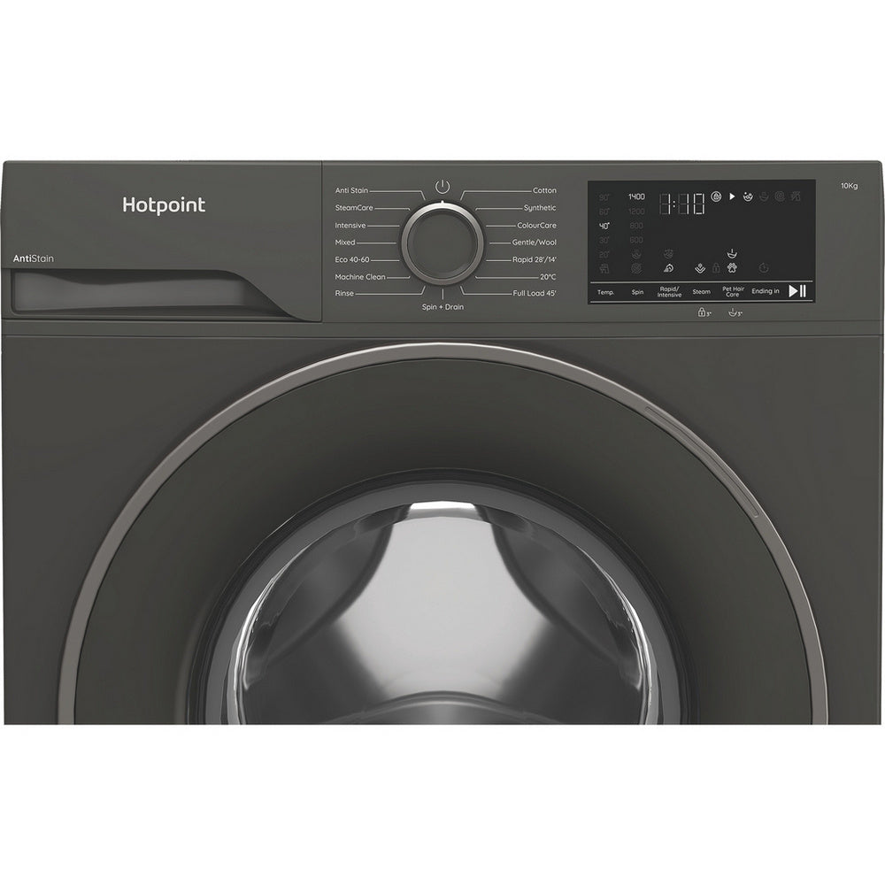 Hotpoint H101GANTISTAIN 10kg 1400 Spin Freestanding Washing Machine with PetHairCare Graphite