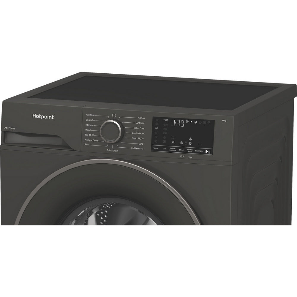 Hotpoint H101GANTISTAIN 10kg 1400 Spin Freestanding Washing Machine with PetHairCare Graphite