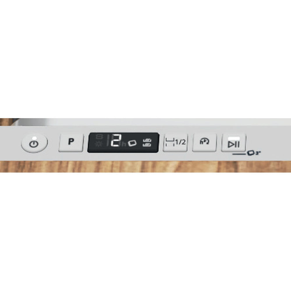 Hotpoint H2I HD526 UK Integrated Full Size Dishwasher 14 Place Settings with Rapid Wash Silver H2IHD526