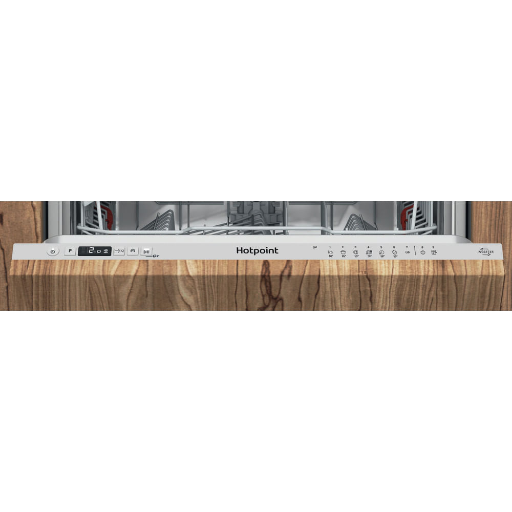Hotpoint H2I HD526 UK Integrated Full Size Dishwasher 14 Place Settings with Rapid Wash Silver H2IHD526