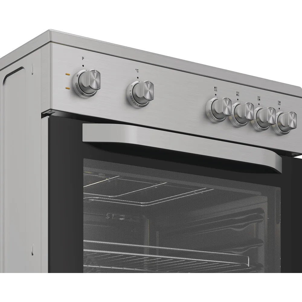 Hotpoint H6V5KMXUK 60cm Electric Single Cooker with Ceramic Hob Stainless Steel