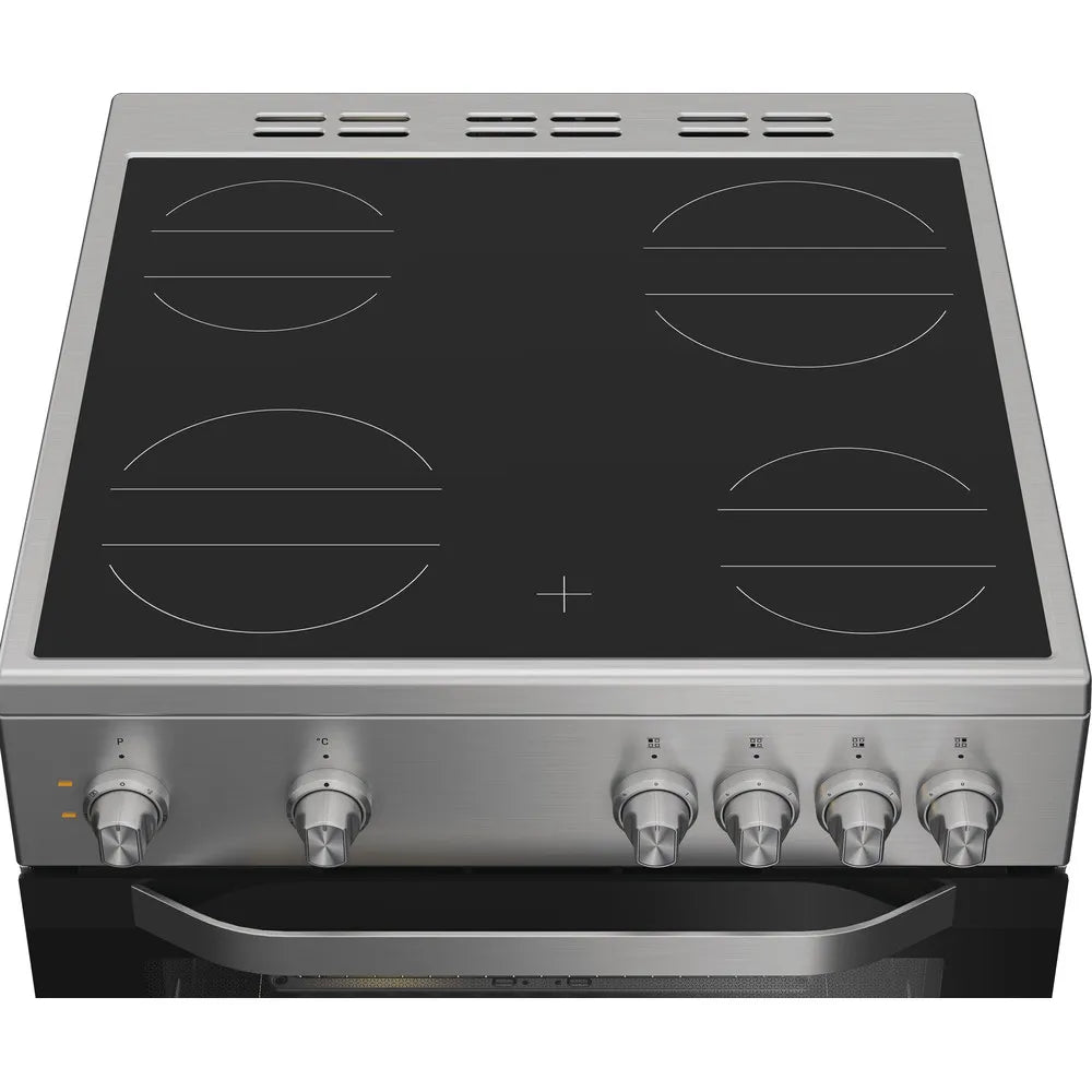 Hotpoint H6V5KMXUK 60cm Electric Single Cooker with Ceramic Hob Stainless Steel