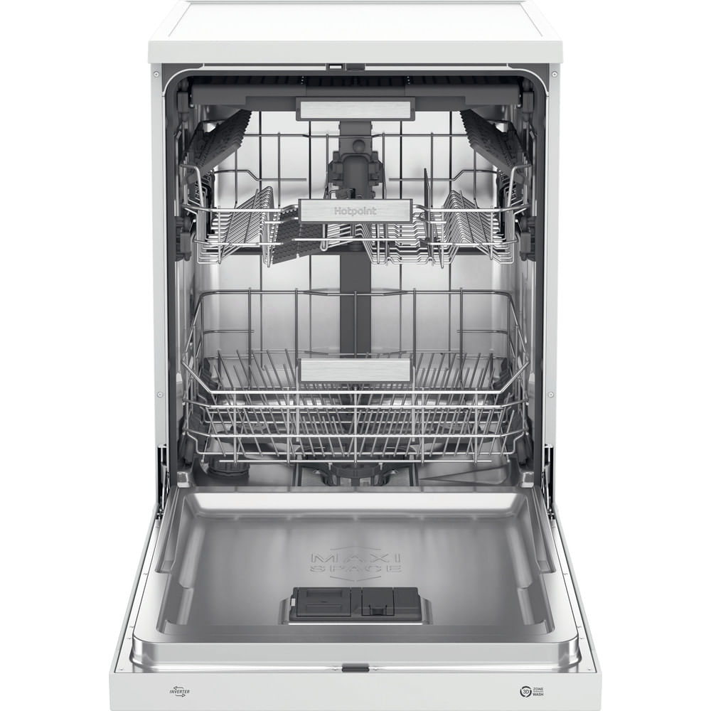 Hotpoint H7F HS41 UK Freestanding Full Size Dishwasher 15 Place Settings with Maxi Space White H7FHS41