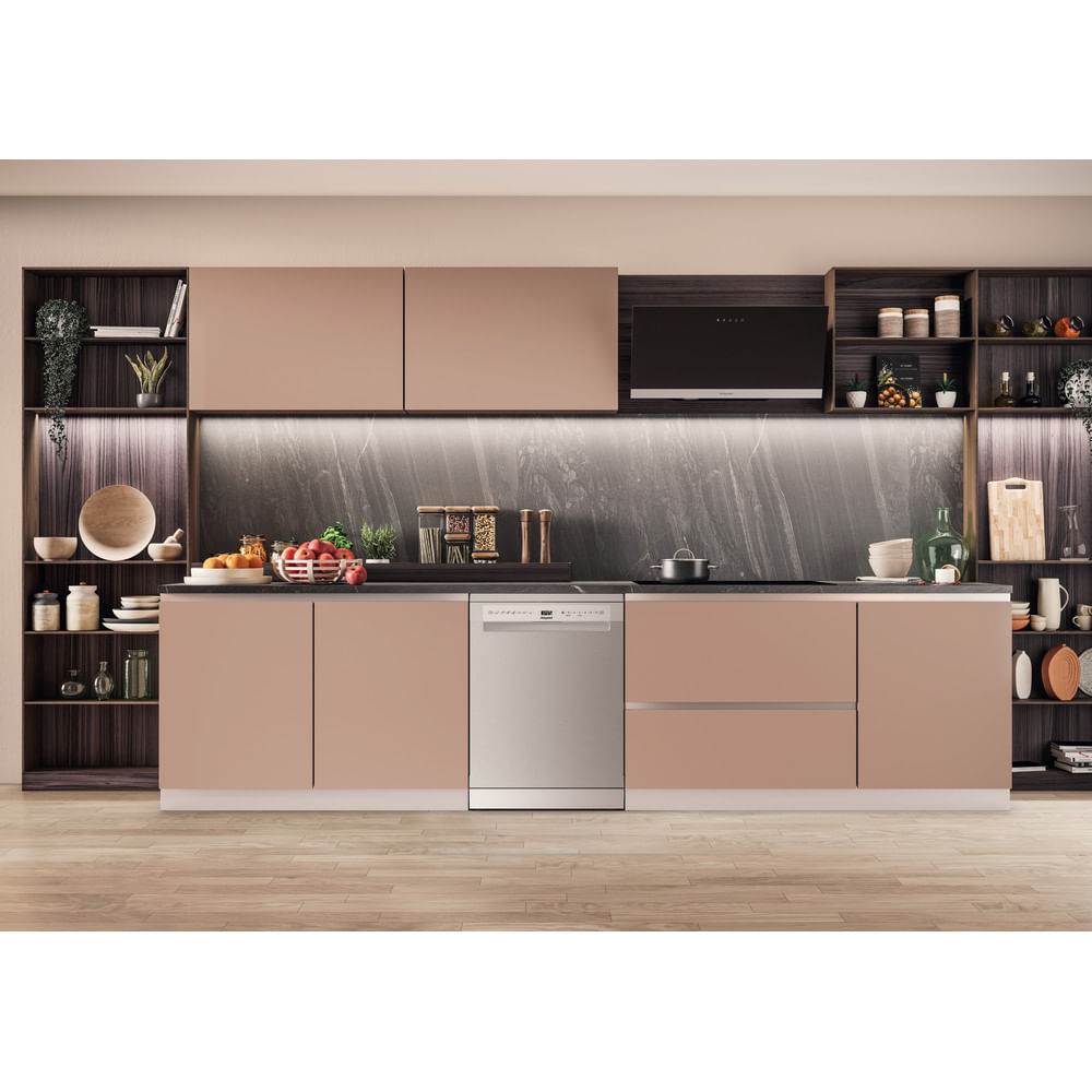 Hotpoint H7F HS51 X UK Freestanding Full Size Dishwasher 15 Place Settings with Maxi Space Inox H7FHS51X