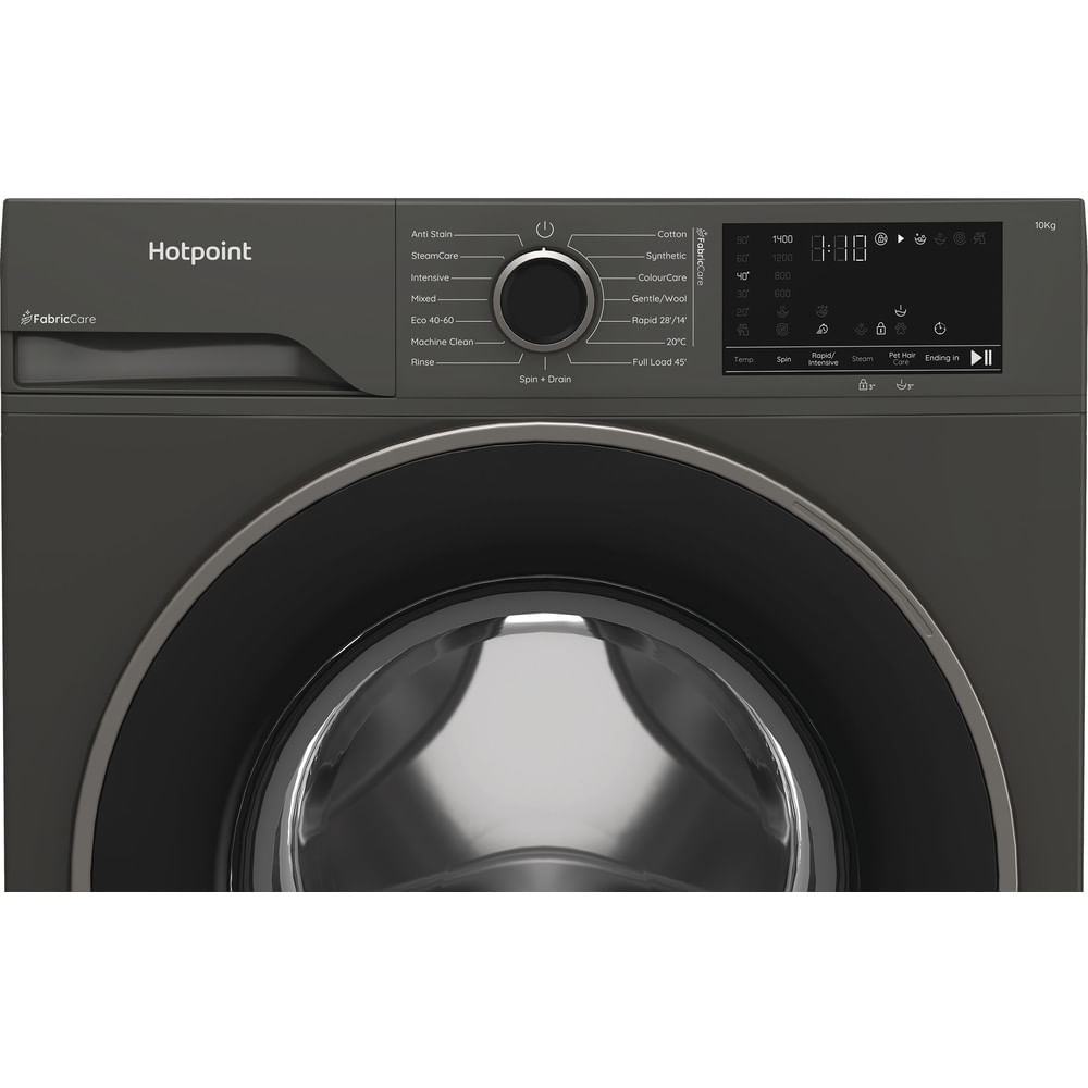 Hotpoint HB 103G CARE UK Freestanding 10kg 1400rpm Washing Machine with PetHairCare Grey HB103GCAREUK