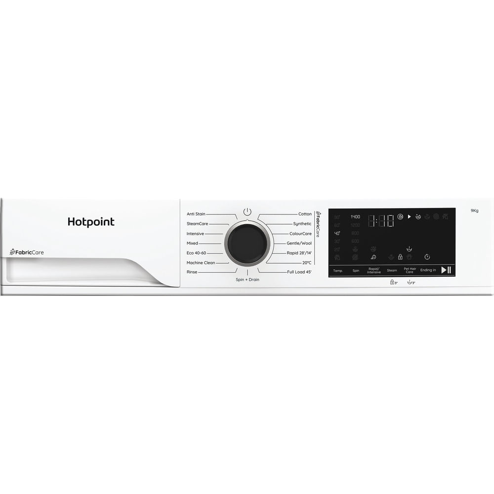 Hotpoint HB 93 CARE UK Fabric Care 1400rpm Washing Machine White with PetHairCare HB93CAREUK