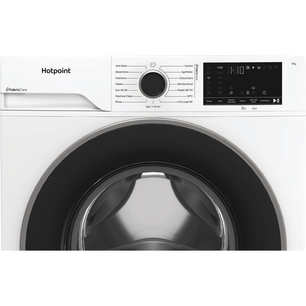 Hotpoint HB 93 CARE UK Fabric Care 1400rpm Washing Machine White with PetHairCare HB93CAREUK