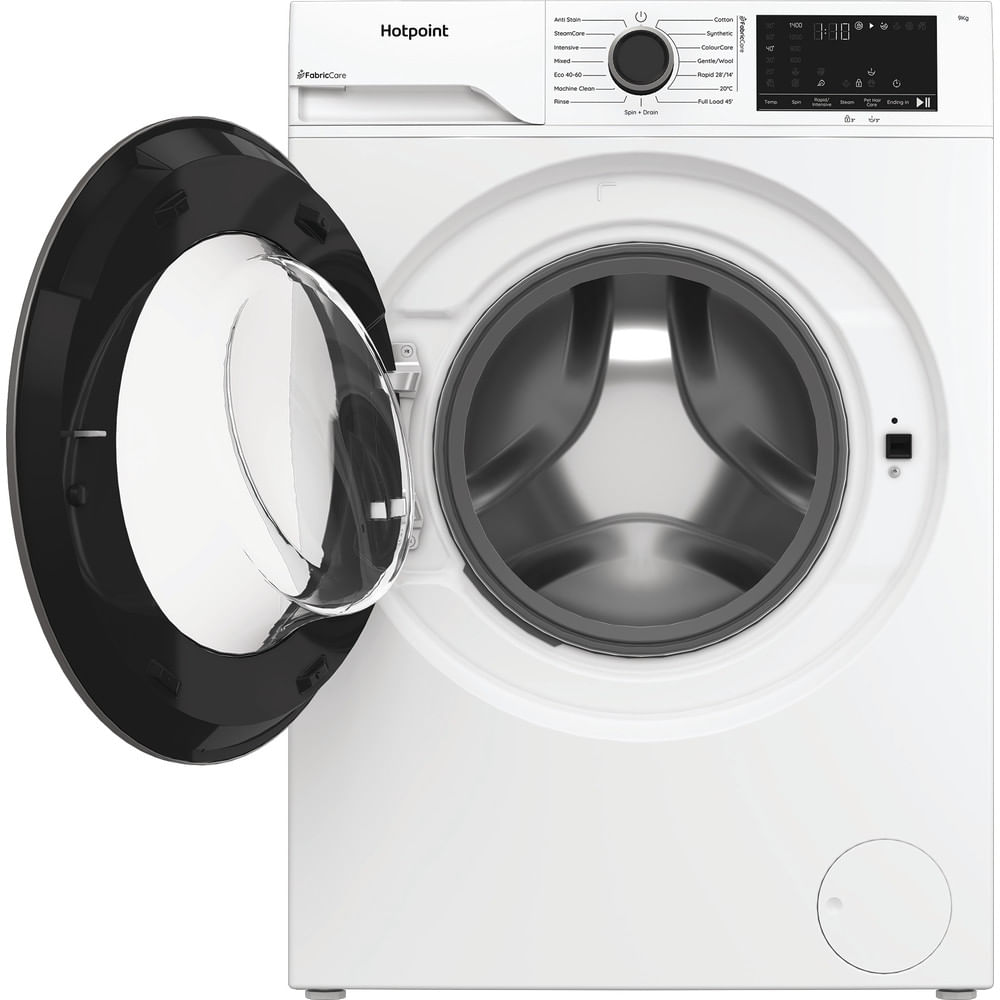 Hotpoint HB 93 CARE UK Fabric Care 1400rpm Washing Machine White with PetHairCare HB93CAREUK