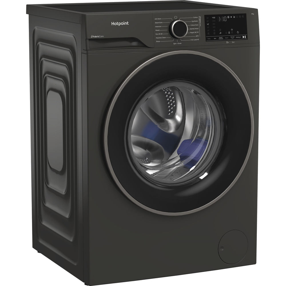 Hotpoint HB 93G CARE UK Freestanding 9kg 1400rpm Washing Machine with PetHairCare Grey HB93GCAREUK