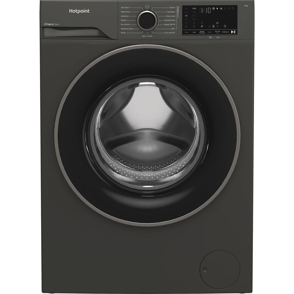 Hotpoint HB 93G CARE UK Freestanding 9kg 1400rpm Washing Machine with PetHairCare Grey HB93GCAREUK