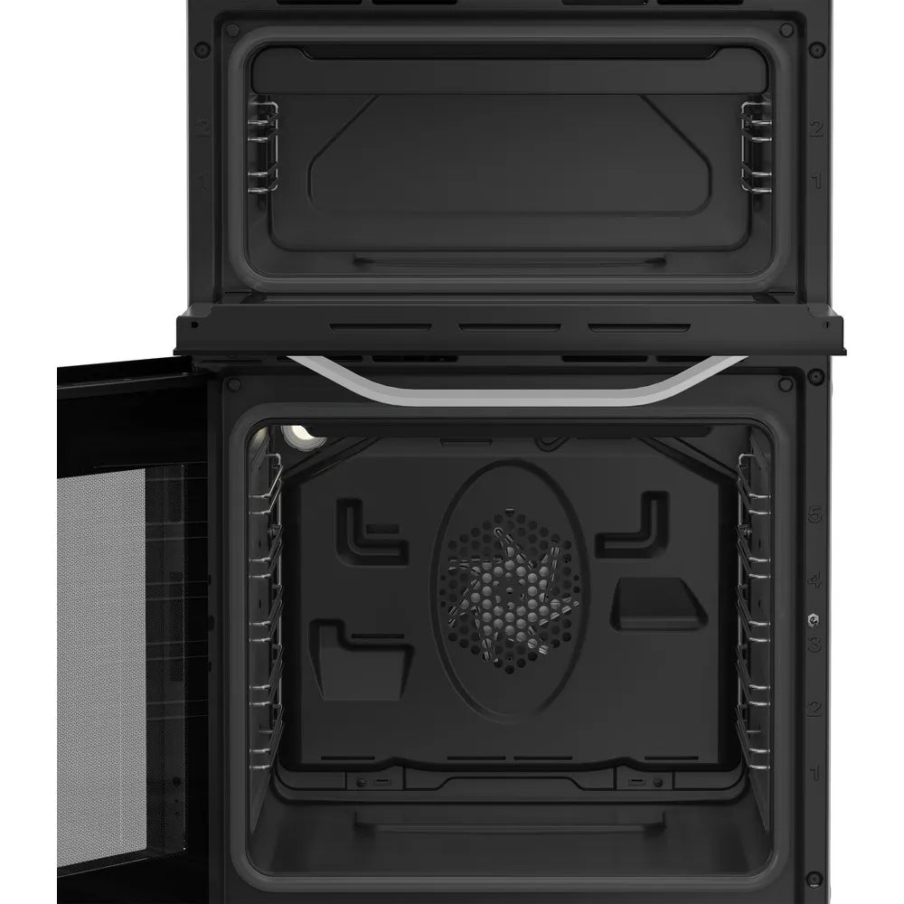 Hotpoint HDE5VDCW 50cm Electric Double Cooker With Ceramic Hob White