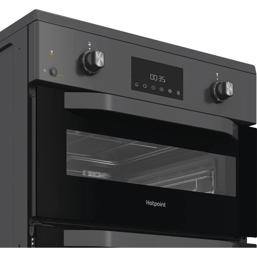 Hotpoint HDE6IDC2SA 60cm Electric Double Cooker With Induction Hob Anthracite