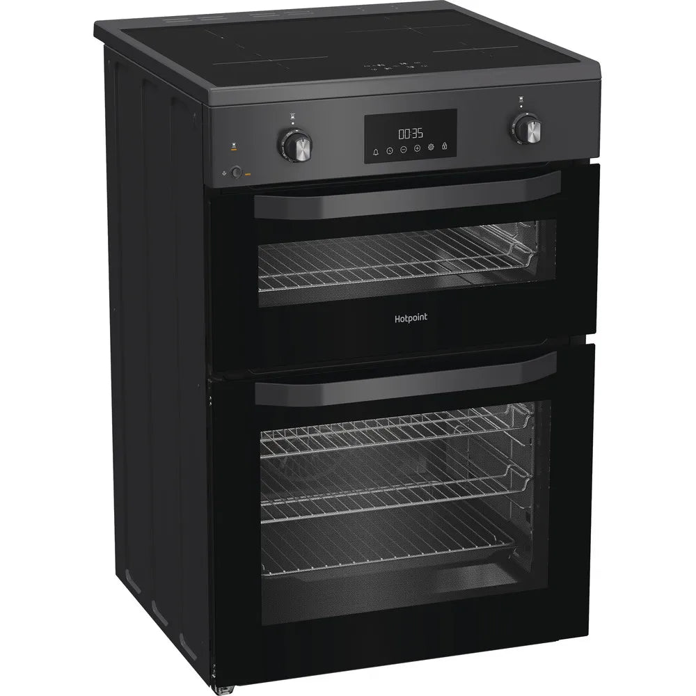 Hotpoint HDE6IDC2SA 60cm Electric Double Cooker With Induction Hob Anthracite