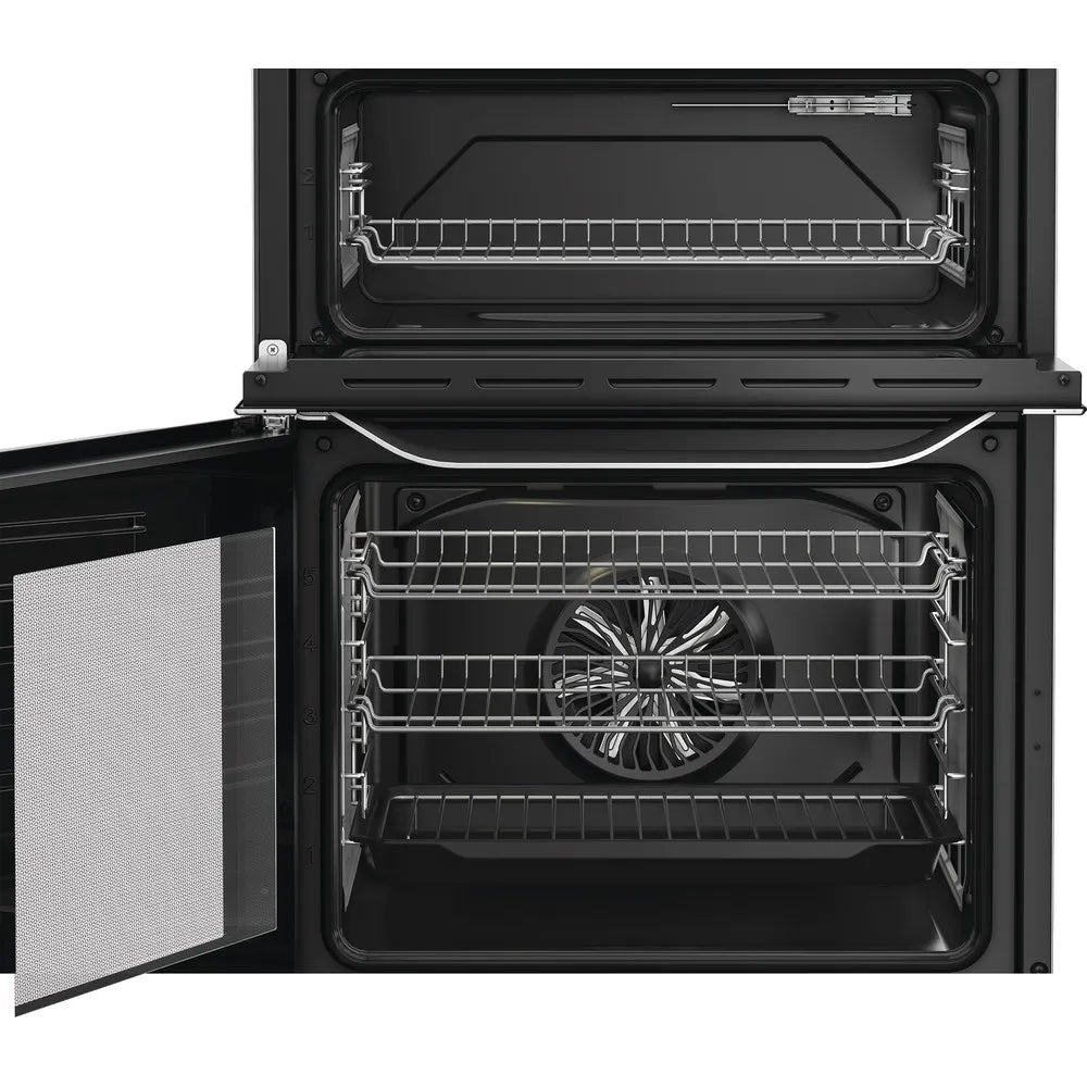 Hotpoint HDE6IDC2X 60cm Electric Double Cooker with Induction Hob Stainless Steel