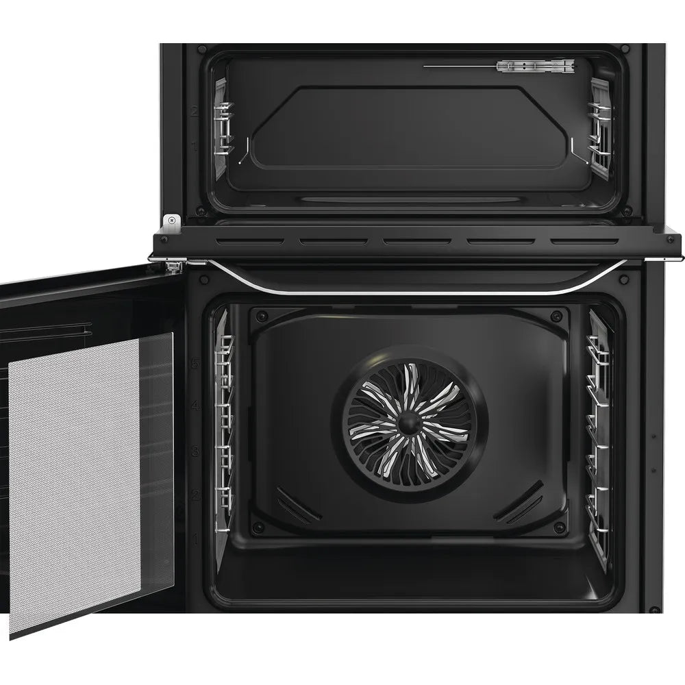 Hotpoint HDE6IDC2X 60cm Electric Double Cooker with Induction Hob Stainless Steel