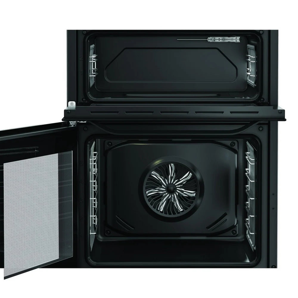 Hotpoint HDE6VDC2B1 60cm Double Oven Electric Cooker with Ceramic Hob in Black