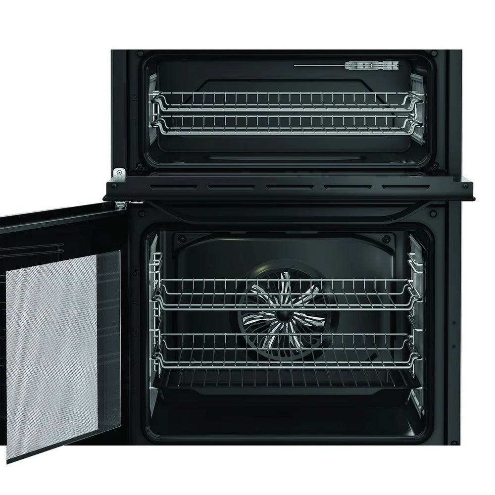 Hotpoint HDE6VDC2B1 60cm Double Oven Electric Cooker with Ceramic Hob in Black