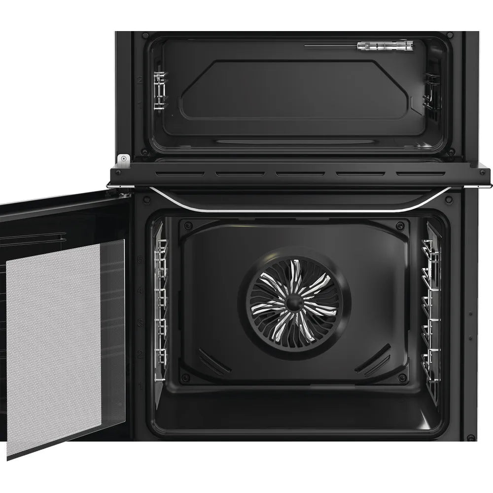 Hotpoint HDE6VDCASX 60cm Electric Double Cooker With Ceramic Hob and Air Fry Stainless Steel