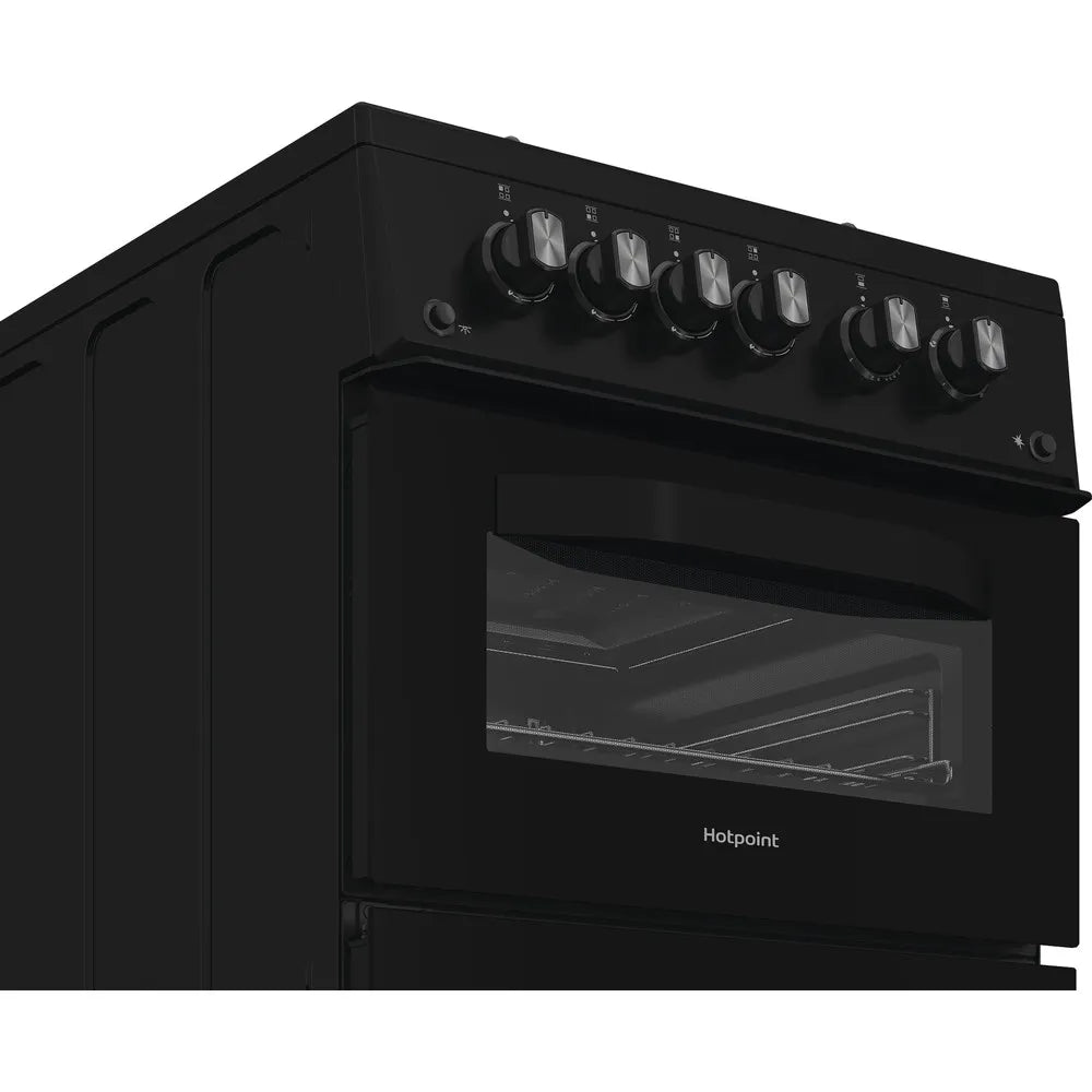 Hotpoint HDG5GCB 50cm Gas Double Cooker Black