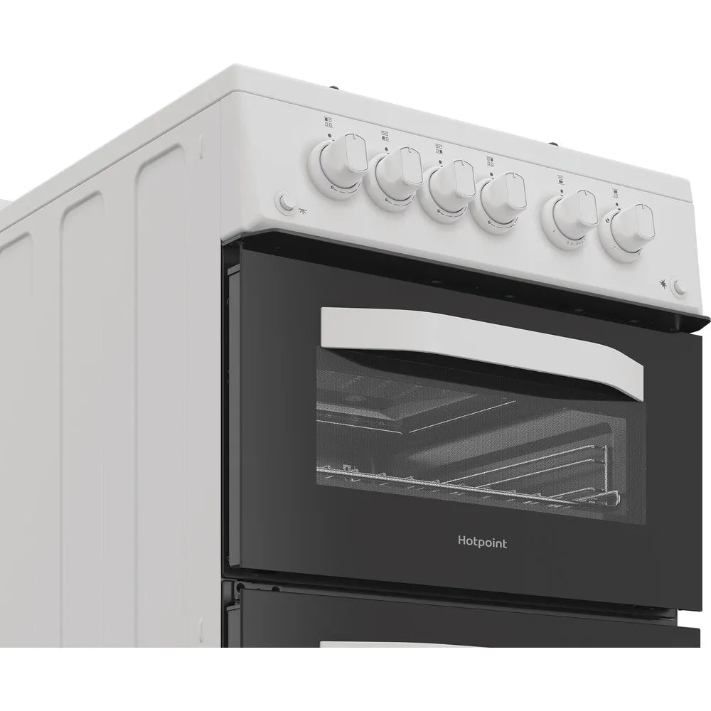 Hotpoint HDG5GCW 50cm Gas Double Cooker White