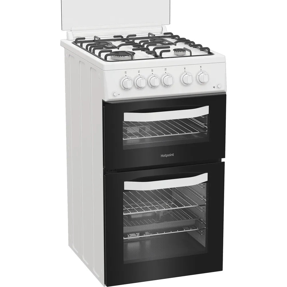 Hotpoint HDG5GCW 50cm Gas Double Cooker White