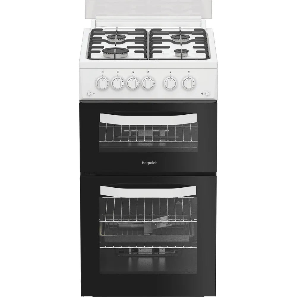 Hotpoint HDG5GCW 50cm Gas Double Cooker White
