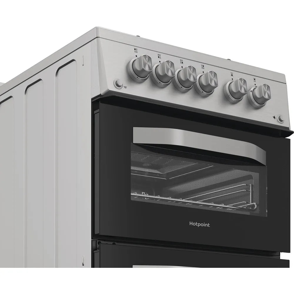 Hotpoint HDG5GCX 50cm Gas Double Cooker Stainless Steel