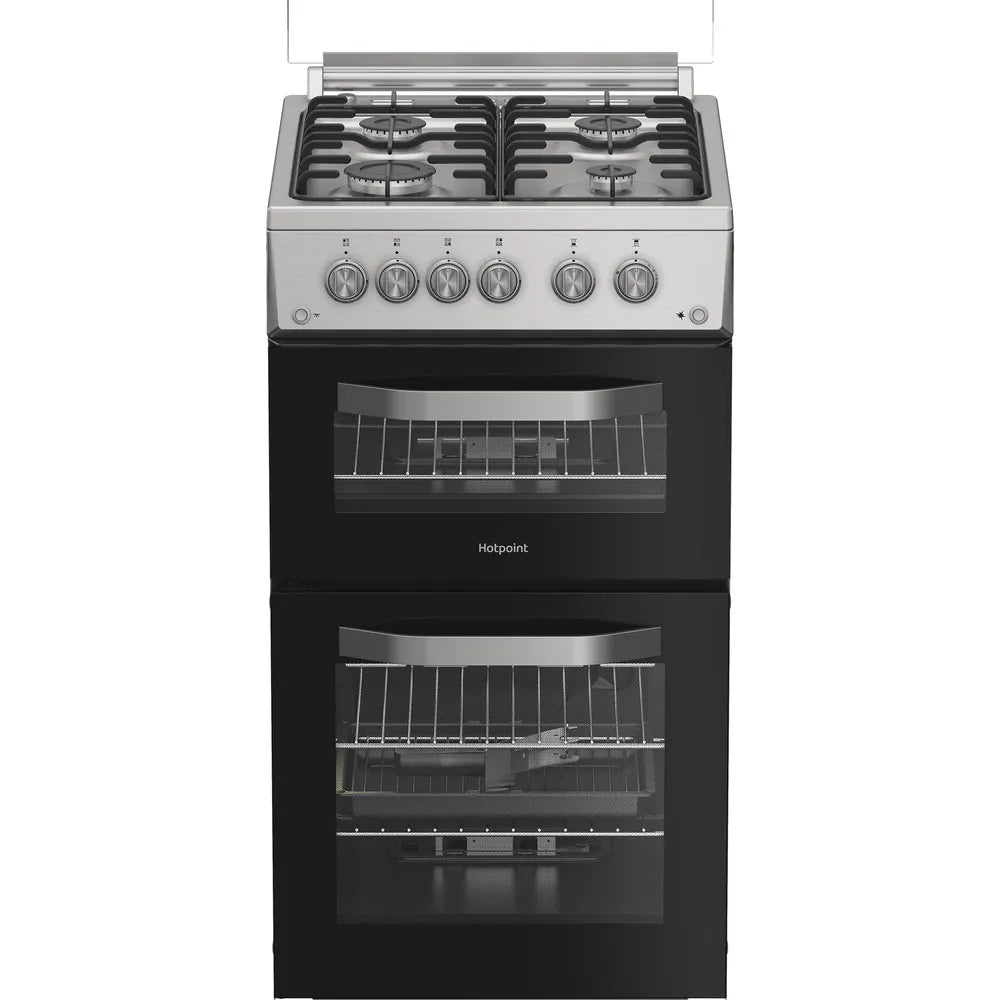 Hotpoint HDG5GCX 50cm Gas Double Cooker Stainless Steel