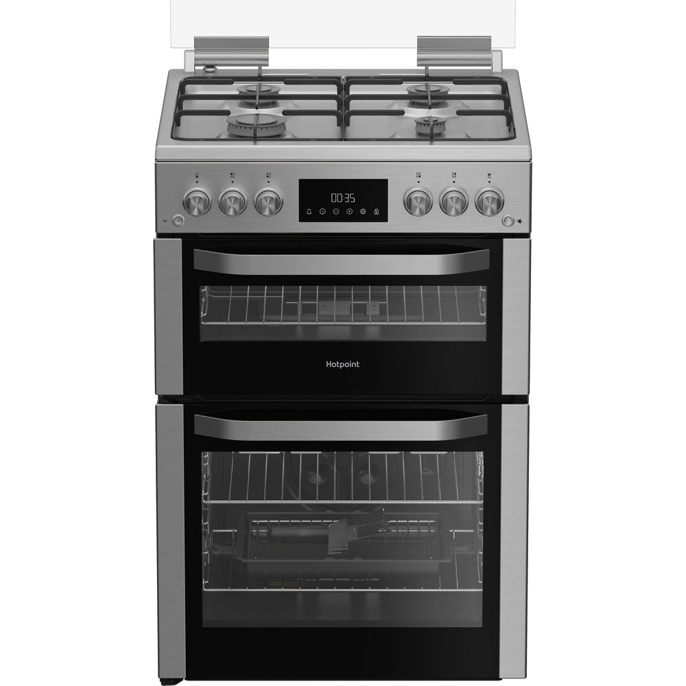 Hotpoint HDG6GDCX Freestanding Gas Cooker With Double Oven Stainless Steel