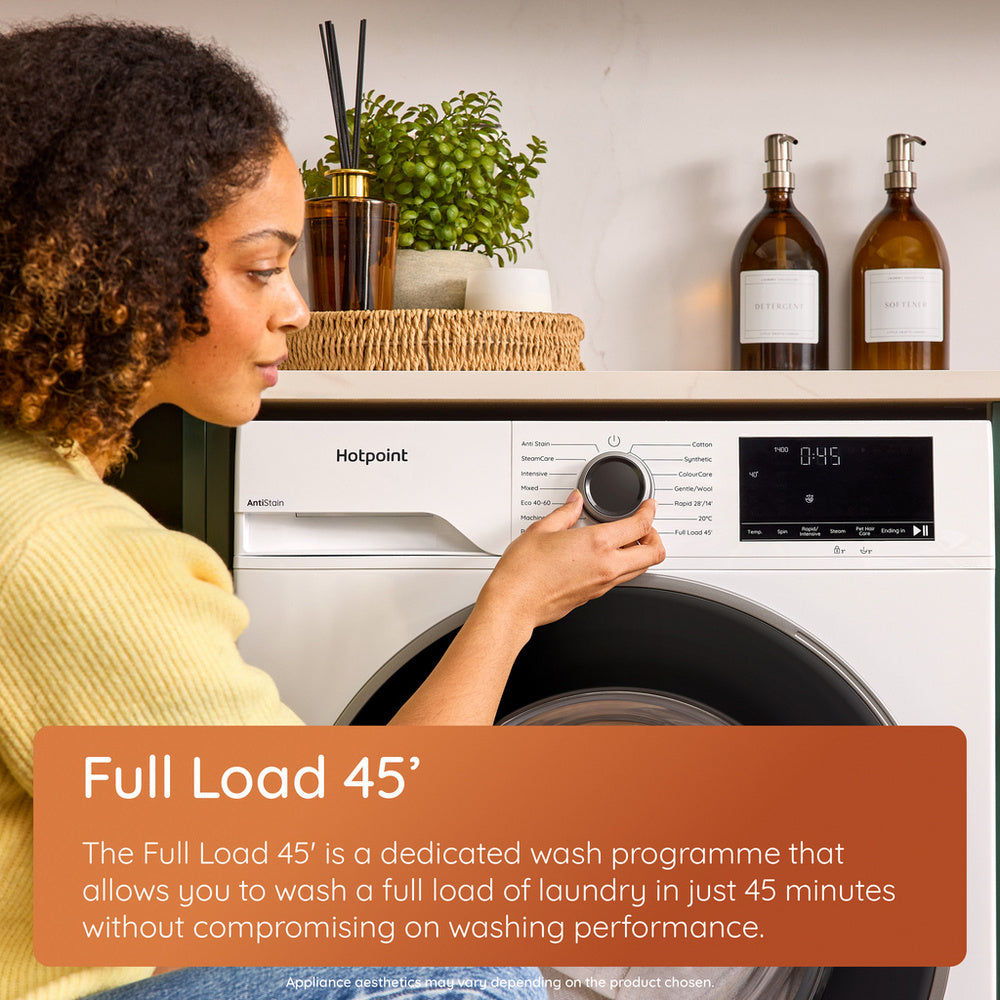 Hotpoint HEV841WUK 8kg 1400 Spin Freestanding Washing Machine White