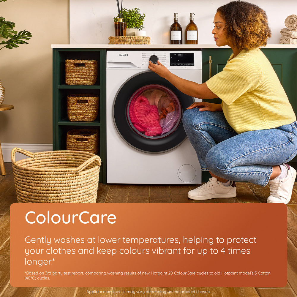 Hotpoint HEV841WUK 8kg 1400 Spin Freestanding Washing Machine White