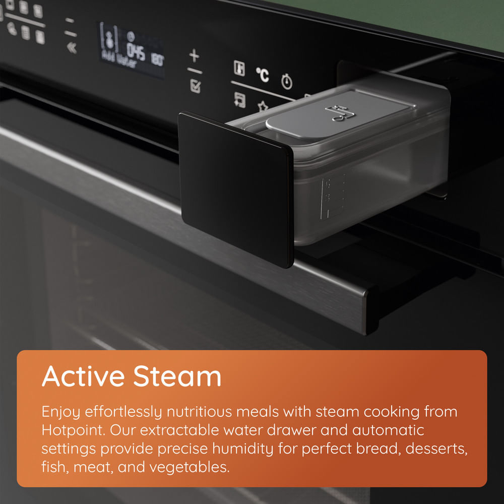 Hotpoint HOI6A8PT1SXUK Class 6 Built-In Electric Single Oven With Pyrolytic Cleaning Stainless Steel