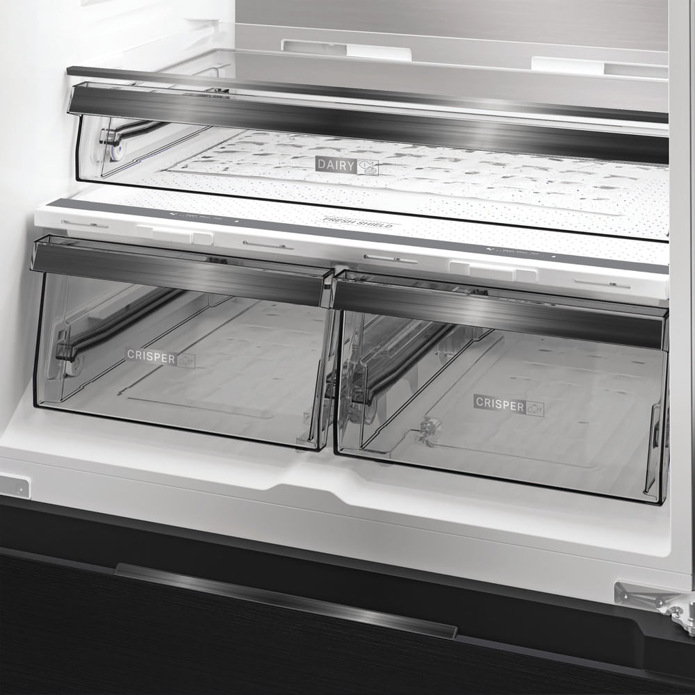 Hotpoint HPG2 6513 XBR4UK Dual No Frost American Fridge Freezer with VitalCare Dark Inox HPG26513XBR4UK