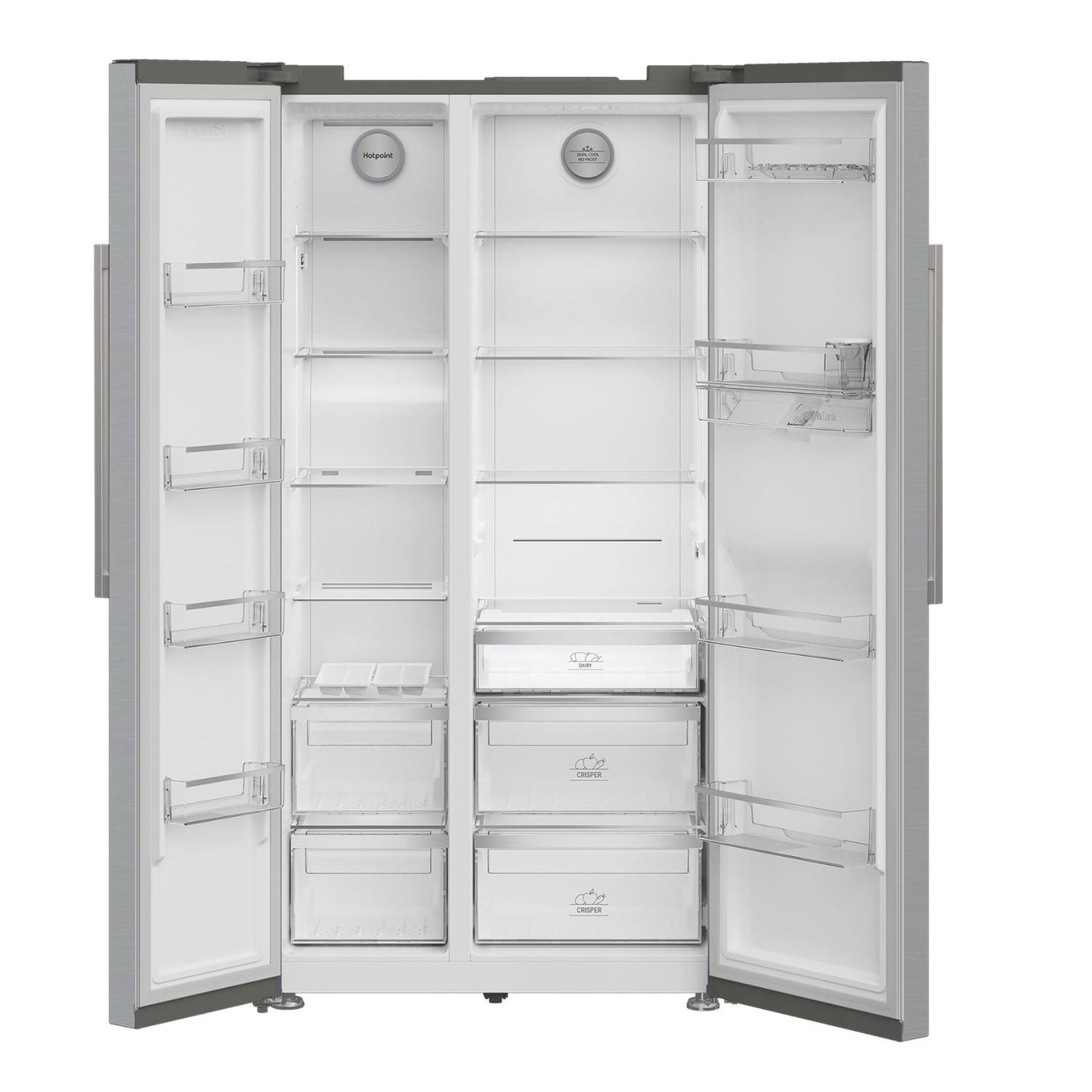 Hotpoint HPG26583WXP4UK Dual No Frost American Fridge Freezer Stainless Steel