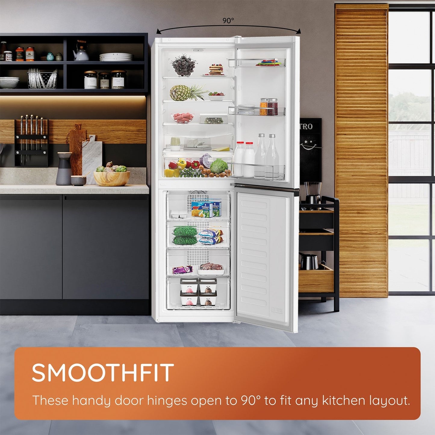 Hotpoint HPK26363XBR5UK Freestanding Dual No Frost Fridge Freezer Dark Grey