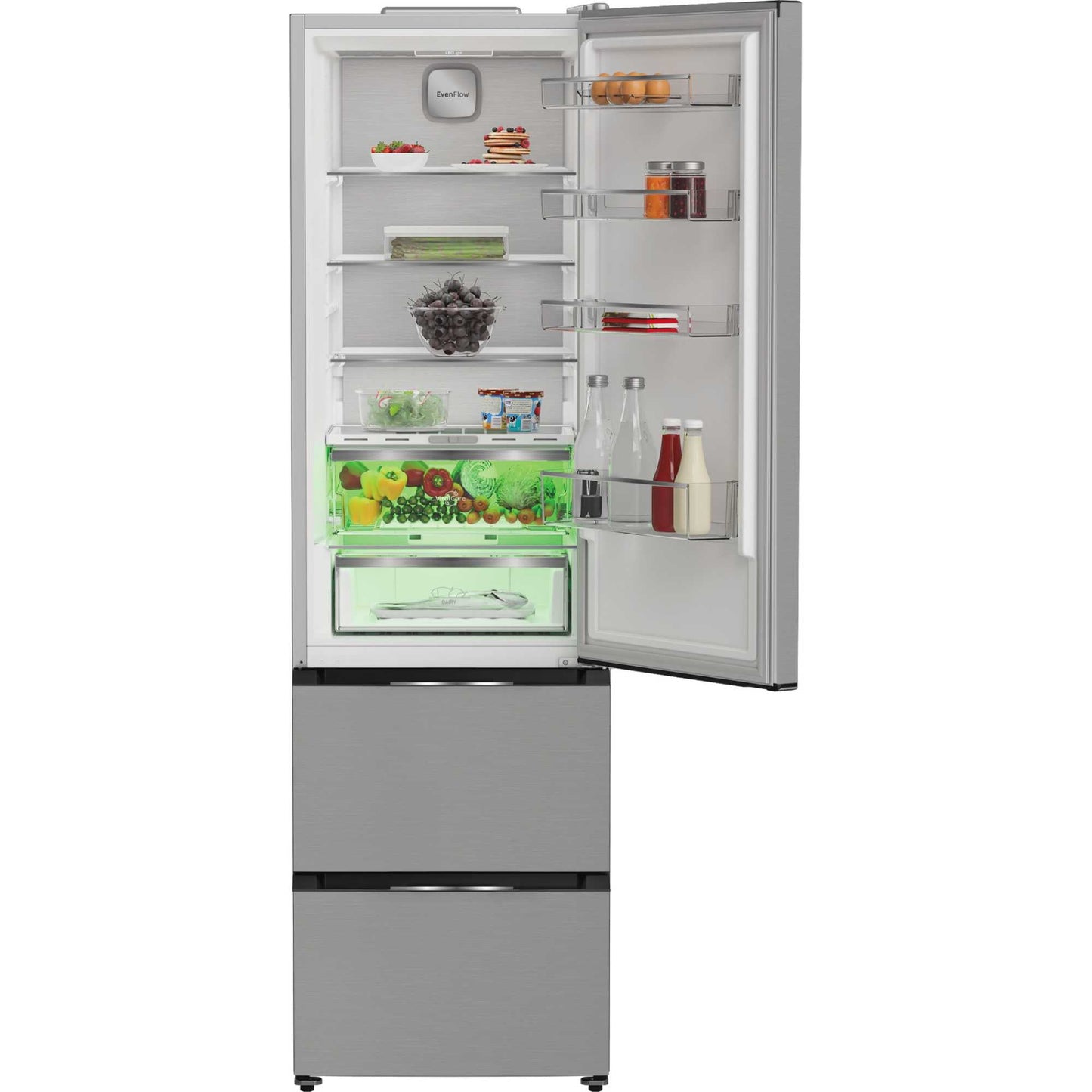 Hotpoint HPKF5351XP4UK Dual No Frost Freestanding Fridge Freezer with Even Flow Inox