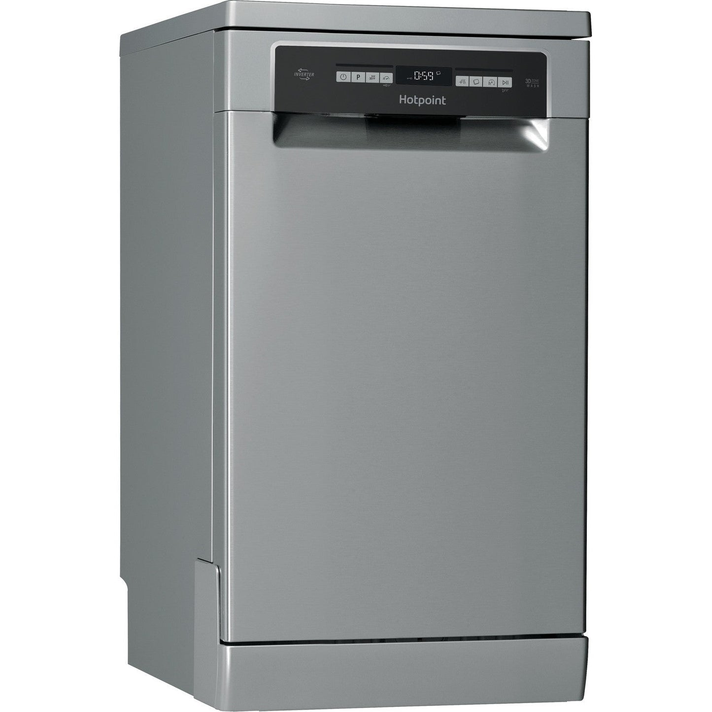 Hotpoint HSFO3T223WXUKN Freestanding Slimline Dishwasher 10 Place Setting Stainless Steel