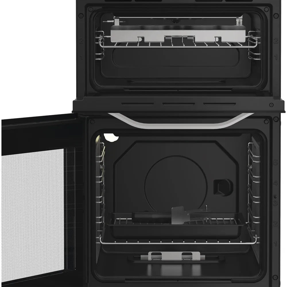 Hotpoint HTG5GCWL 50cm Gas Twin Cooker with Glass Lid White