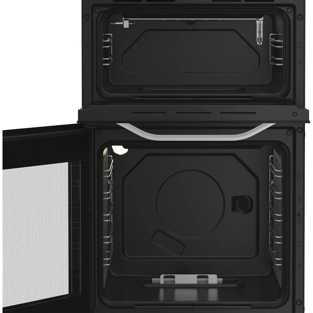 Hotpoint HTG5GCWL 50cm Gas Twin Cooker with Glass Lid White
